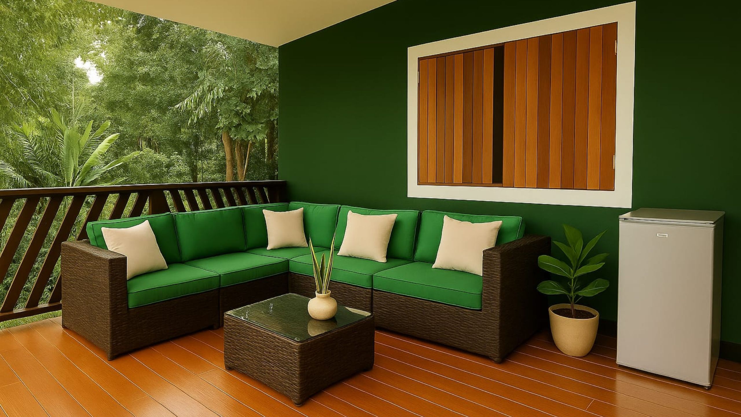 Fully equipped jungle Apartment in Limón Province, Costa Rica, surrounded by tropical foliage